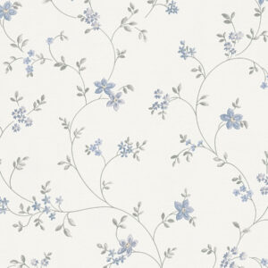 Blommig ljud absorberande tapet, Non Woven Vinyl-10.05x0.53m